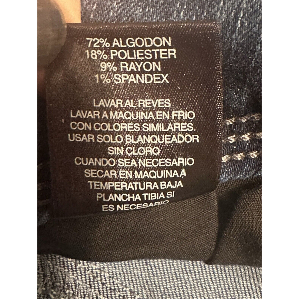 Signature Studio Blue Denim CAPRI Jeans Womens Size 6 Zip Button - Picture 14 of 16
